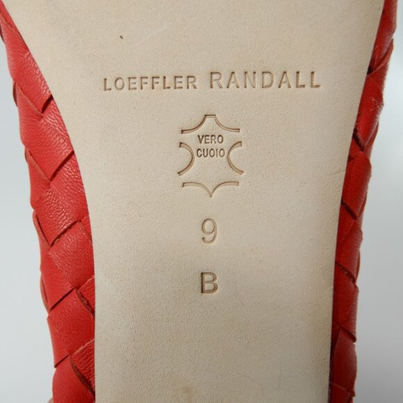 Loeffler Randall Landry Woven Ballet Flats Size 9 Red Leather Bow NEW $350 - Picture 16 of 16